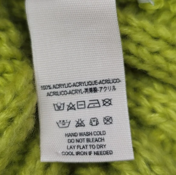 Free People Knit Hat Chartreuse Acrylic - Picture 5 of 9